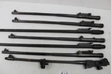 Seven rifle barrels