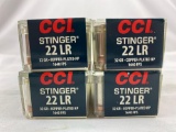 Four boxes of CCI stinger ammo