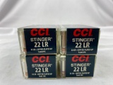 Four boxes of CCI stinger ammo