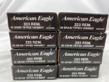eight boxes of american eagle ammo