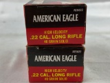 Two boxes of american eagle ammo