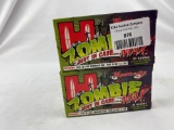 Three boxes of hornady tap and two boxes of hornady zombie max