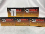 Five full boxes of Gold wolf performance ammo