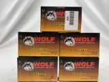 Five full boxes of Gold wolf performance ammo