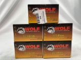 Five full boxes of Gold wolf performance ammo