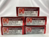 Five full boxes of Hornady superformance varmint ammo