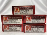 Five full boxes of Hornady superformance varmint ammo