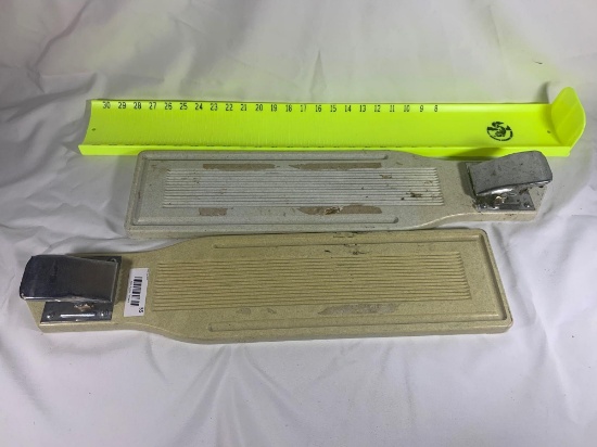 Fish cleaning trays & measurer