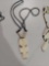 5 carved bone necklaces