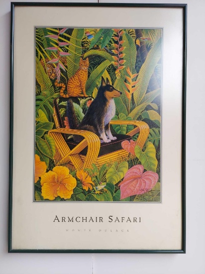 Framed Armchair Safari by Monte Dolack