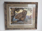 Framed Silent Hunter-Great Horned Owl by Carl Benders