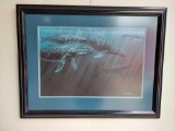 Framed Humpback Whales by Ed Tussey