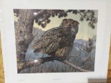 Print Silent Hunter-Great Horned Owl by Carl Brenders