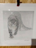 Print Out of the White-Snow Leopard by Robert Bateman