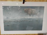 Print Above the Rapids-Gulls and Grizzly by Robert Bateman