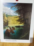 Print Moose in Still Water by Rudy J. Ripley