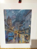 Print Rainy Night in the City by Herb Bonnet