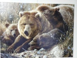 Canvas Momma Bear with Cubs by Carl Brenders