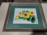 Framed Flowers and Canary by Daniel Wang