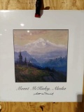 Print Mount McKinley and Northern Lights Alaska