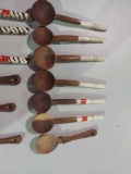 20 carved wooden spoons