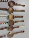 20 carved wooden spoons