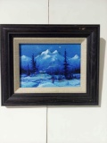 Framed Winter Scene by Herb Bonnet