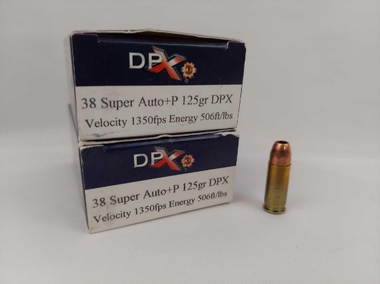 DPX .38 Super Auto+P 125GR DPX 20 rounds x 2