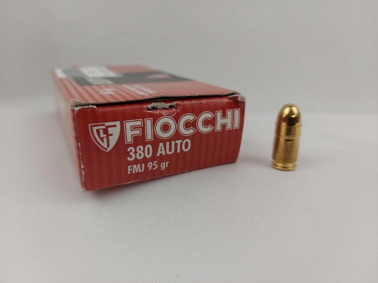 Fiocchi .380 Auto 95GR FMJ 50 rounds