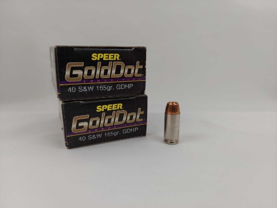 Speer Golddot 40S&W 165GR GDHP 20 rounds x2