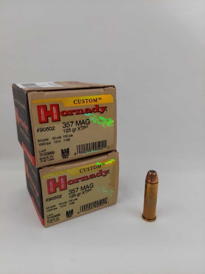 Hornady Custom .357 MAG 125G XTP 25 rounds x2