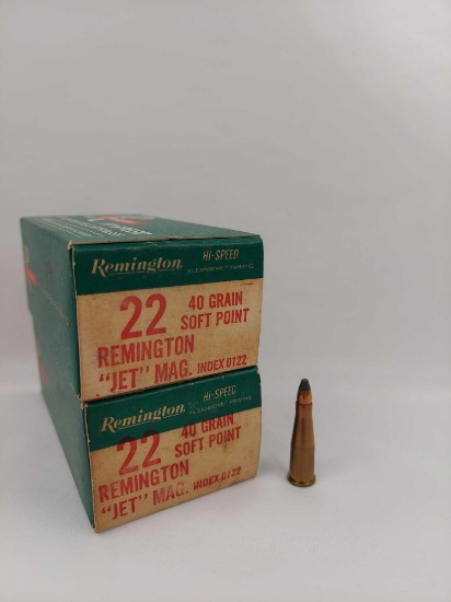 Remington .22 Remington "JET" MAG 40 GR soft point 50 rounds x2