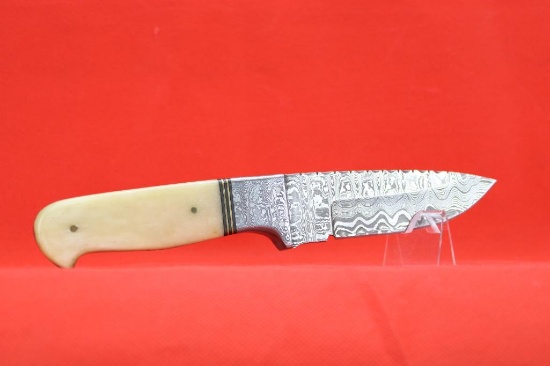 Damascus sheath knife