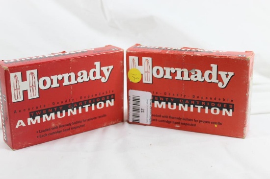 Two boxes of Hornady 450 Marlin. 350 gr FP Interlock bullets. Count 40. New.