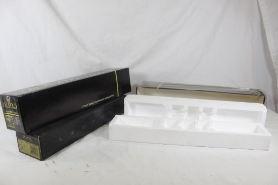 Three Leupold rifle scope boxes. In like new condition.