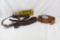 Rifle slings. One older leather, one new U.S. M1 Garand slings & one new Outdoor Connection nylon
