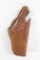 One tooled brown leather right handed thumb snap holster for 1911. Used in good condition.
