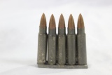 7.62x45 ammo. 1 box, 15 rounds, in stripper clips.