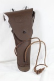 One dark brown leather US 1911 holster. New.