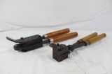 Two wood handled bullet molds. Used in good condition.