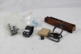 Bag of miscellaneous gun parts, M38 Mauser parts, etc.