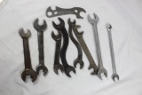 Bag of mostly open ended wrenches. Used. In good condition.