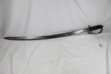 One Cavalry saber, no scabbard. Handle has been wrapped with black electrical tape. Used. 30 1/2