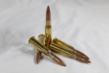 7.62x54R ammo, one box, 20 rounds.