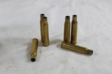 Bag of fired 7 x 57 brass. Used. Approx count 50 +/-.