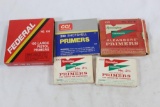 Five trays of primers. Two Remington # 2 1/2, Full and three partial trays. One each CCI, Remington