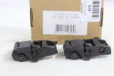 One set of HQ flip-up sights front and rear. New in box.