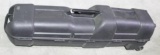 Black wheeled airline travel case for golf bag and clubs. Used in good shape.