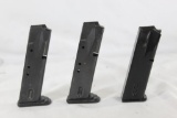Two Colt AA200015 round 9mm magazines, used and one Daewoo DP-51 13 round magazine, used.