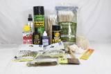 Miscellaneous gun cleaning supplies. Used.